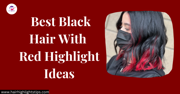 black hair with red highlight